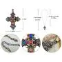 Alilang Ornate Antique Golden Tone Colorful Rhinestone Cross Pendant Necklace Alilang Ornate Antique Golden Tone Colorful Rhinestone Cross Pendant Necklace