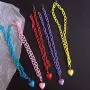 WeeH Rainbow Pendant Necklace Choker for Women Men Girls Boys - Colored Link Chain Choker Necklace with Heart Pendant WeeH Rainbow Pendant Necklace Choker for Women Men Girls Boys - Colored Link Chain Choker Necklace with Heart Pendant
