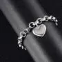 Jewelry Kingdom 1 Heart Charm Bracelet for Women Girls Silver Stainless Steel Chain Adjustable Valentines Day Jewelry Gift (Length of 7-11'') Jewelry Kingdom 1 Heart Charm Bracelet for Women Girls Silver Stainless Steel Chain Adjustable Valentines Day Jewelry Gift (Length of 7-11'')