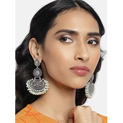 Aheli Bollywood Ethnic Oxidised Earrings Dangler Stylish Traditional Indian Fashion Jewelry for Women, Girls