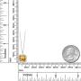 Gem Stone King 925 Sterling Silver Yellow Citrine Pendant Necklace 3.17 Cttw Cushion Cut Gemstone Birthstone with 18 Inch Silver Chain