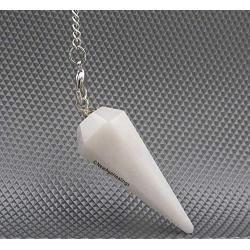 Amazing Gemstone Crystal Pendulum for Divination - Dowsing Pendulum Necklace with Chakra Chain and Crystal Ball for Reiki Healing and Crystal Grid Meditation
