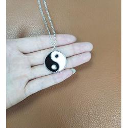 MANZHEN Gold Silver Yin Yang Pendant Necklace for Couples