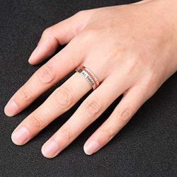 HZMAN Baseball Ring with Red Stitching, I CAN DO ALL THINGS STRENGTH Bible Verse Stainless Steel 7mm Rings