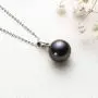 18K White Gold Black Pearl Pendant Necklace Tahitian South Sea Cultured 9-10mm Pearls Necklace with 18'' Silver Chain Jewelry Gifts for Women Girls 18K White Gold Black Pearl Pendant Necklace Tahitian South Sea Cultured 9-10mm Pearls Necklace with 18'' Silver Chain Jewelry Gifts for Women Girls