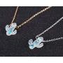 YINLIN Danity Tiny White Opal Cactus Jewelry Plant Cactus Pendant Necklace Gift for Friendship