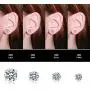 Cubic Zirconia Stud Earrings for Women, CZ Studs Earrings Sterling Silver Hypoallergenic White Gold Round Tiny Small Stud Earrings Jewelry Gifts for Women Girls Men ARSRKO 4mm 5mm 6mm 7mm 8mm