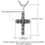 U7 Men Personalized Silver Black Gothic Skull Necklace Stainless Steel /18K Gold/Black Leather Chain Pendant, 20 Inch to 26 Inch