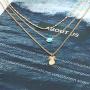 Yfe Pineapple Pendant Necklace Jewelry Layered Gold Necklace Choker for Women and Girls Layering Personalize Necklace (Style2)