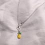 BAUNA Pineapple Necklace Infinity Lariat Y Pendant Necklace Fruit Jewelry for Friend Sister Mom Wife Daughter