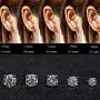 Moissanite Stud Earrings, 0.6ct-2ct DF Color Brilliant Round Cut Lab Created Diamond Earrings 18K White Gold Plated Brass Friction Back for Women Men