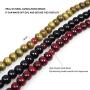 Men Women 3Pcs Buddhist 108 Prayer Mala Beads Sandalwood Bracelet Natural Wood Beaded Necklace Elastic