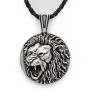 Lion Necklace for Men, Norse Viking Lion Head Pendant Necklace with 22.8” Chain, Gothic Hip Hop Roaring Lion Necklace, Celtic Lion Totem Amulet Necklace, Punk Animal Lion Jewelry Gift for Men Boys