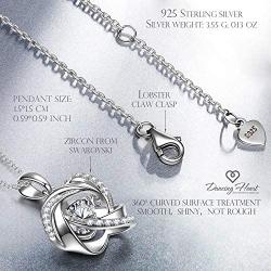DANCING HEART ✦Daybreak✦ Women Necklaces Valentine Jewelry Gifts for Women 3A Cubic Zirconia Necklaces Flower Necklaces Romantic Gift for Women