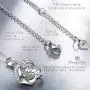 DANCING HEART ✦Daybreak✦ Women Necklaces Valentine Jewelry Gifts for Women 3A Cubic Zirconia Necklaces Flower Necklaces Romantic Gift for Women