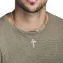 Stainless Steel Hinged Cross-within-a-Cross 1-3/4'' Mens Matte & Polished Finish Pendant Necklace with 24'' Curb Chain Stainless Steel Hinged Cross-within-a-Cross 1-3/4'' Mens Matte & Polished Finish Pendant Necklace with 24'' Curb Chain
