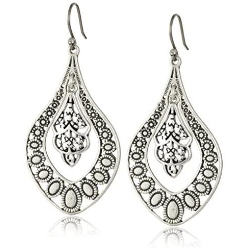 Lucky Brand Sahara Dust Filigree Oblong Earring