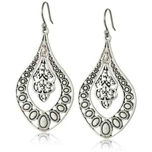 Lucky Brand Sahara Dust Filigree Oblong Earring