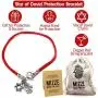 Sterling Silver Star of David Charm & Lucky Hamsa Hand Charms Bracelet on Red String Bracelet - Jewelry for Women Men & Teens - 7'' Length Sterling Silver Star of David Charm & Lucky Hamsa Hand Charms Bracelet on Red String Bracelet - Jewelry for Women Men & Teens - 7'' Length
