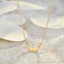 Mevecco Gold Dainty Heart Necklace for Women 18K Gold Plated Delicate Gold Heart Choker Long Necklace for Women