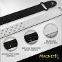 MagnetRX® Ultra Strength Sports Magnetic Bracelet - Waterproof Silicone Bracelet for Pain Relief, Circulation, Energy & Balance - Wide Magnetic Therapy Bracelet for Men & Women (Black | Standard Size)