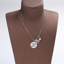 LIUANAN Inspirational Necklace Personalized Engraved Mantra Pendant Necklaces Encouragement Jewelry for Women Girl Sister Mother Friends