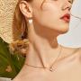 Floveal Butterfly Necklaces and Earrings Set for Women Gold Plated Dainty butterfly Choker Necklace, Butterfly Layered Chain Necklace, Jewelry for Women and Girls