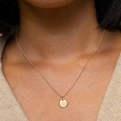 Befettly Constellation Necklace Pendant 14K Gold-Plated Hammered Round Disc Engraved Zodiac Sign Pendant 16.5’’ Adjustable Dainty Necklace