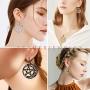 TEAMER Celtic Knot Dangle Earrings Stainless Steel Vintage Statement Amulet Wiccan Jewelry for Women