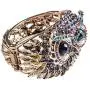 Alilang Owl Face Bracelet Antique Bird Crystal Rhinestone Costume Cuff Bangle Alilang Owl Face Bracelet Antique Bird Crystal Rhinestone Costume Cuff Bangle