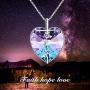 TOUPOP Cross Necklace s925 Sterling Silver Heart Pendant Necklace with Heart Crystal Jewelry Gifts for Mom Wife Women Teen Girls Birthday Mother’s day