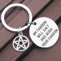 CENWA Supernatural Inspired Jewelry Supernatural Quote My Fandom Will Salt and Burn Your Fandom Keychain SPN Jewelry Gift for Supernatural Fans Sam Dean Winchester Gift