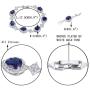 EVER FAITH Silver-Tone Full Zircon Wedding Tear Drop Link Bracelet