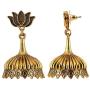 Saissa Gold Tone Oxidised Metal Bollywood Lightweight Small Jhumka Boho Earrings Indian Jewelry for Women