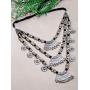 Crunchy Fashion Bollywood Traditional Indian/Bohemian Style Afgani Oxidized Silver Boho Gypsy Tribal Handmade Jewelry Necklace for Women/Girls