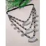 Crunchy Fashion Bollywood Traditional Indian/Bohemian Style Afgani Oxidized Silver Boho Gypsy Tribal Handmade Jewelry Necklace for Women/Girls