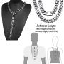 JEWPHX Heavy Miami Cuban Link Chain Necklace Adjustable Choker with Hip Hop Tail,15mm Width,316L Stainless Steel Curb Rapper Necklace,Jewellery Gift for Men&Women