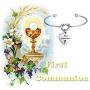 MAOFAED First Communion Gift Goddaughter Bracelet Bapitism Pearl Bracelet Knot Cuff for Her