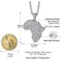 PROSTEEL Stainless Steel Africa Map Necklace for Men Women, 18K Gold/Rose Gold/Black Plated, Customize Available, 22''-24'' Adjustable, Come Gift Box