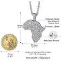 PROSTEEL Stainless Steel Africa Map Necklace for Men Women, 18K Gold/Rose Gold/Black Plated, Customize Available, 22''-24'' Adjustable, Come Gift Box PROSTEEL Stainless Steel Africa Map Necklace for Men Women, 18K Gold/Rose Gold/Black Plated, Customize Available, 22''-24'' Adjustable, Come Gift Box