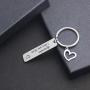 TOGON Remember I Love You Mom Dad Keychain Stainless Steel Jewelry Gifts for Mom Dad