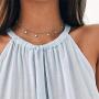 Frodete Gold Star Choker Necklace for Women Cute Necklace for Teen Girls Trendy Star Necklace Choker Adjustable