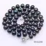 JYX Pearl Necklace Set 8-9mm Dark-Blue Freshwater Pearl Necklace Bracelet and Earrings Jewelry Set JYX Pearl Necklace Set 8-9mm Dark-Blue Freshwater Pearl Necklace Bracelet and Earrings Jewelry Set