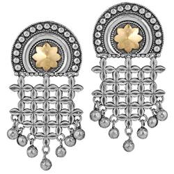 Aheli Indian Tribal Oxidized Dangle Earrings Traditional Wedding Party Ethnic Fashion Jewelry for Women