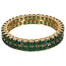 Ratnavali Jewels CZ Zirconia Gold Tone Green Red Blue Diamond Bollywood Indian Bangles Bracelet Jewelry Women