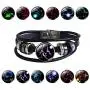 Punk Alloy Leather Bracelet Constellation Bracelet Braided Rope Bracelet Bangle Elastic Bracelets Wristbands for Women & Men 2 Piece Set Punk Alloy Leather Bracelet Constellation Bracelet Braided Rope Bracelet Bangle Elastic Bracelets Wristbands for Women & Men 2 Piece Set