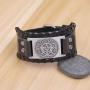 Pagan Triple Moon Goddess Pentagram Tree of Life Leather Bracelet for Men/Women Amulet Jewelry