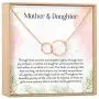 Mother Daughter Gift Necklace, Mothers Day Gift, Gifts for Mom, Mom Necklace, 2 Asymmetrical Circles (rose-gold-plated-brass, NA) Mother Daughter Gift Necklace, Mothers Day Gift, Gifts for Mom, Mom Necklace, 2 Asymmetrical Circles (rose-gold-plated-brass, NA)