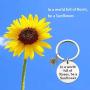 MAOFAED Sunflower Gift Sunflower Lover Gift Inspiration Gift Girl Jewelry Gift for Friend In A World Full of Roses Be a Sunflower