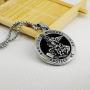 enhong St Michael Necklace Vintage Stainless Steel The Archangel Pendant with Chain